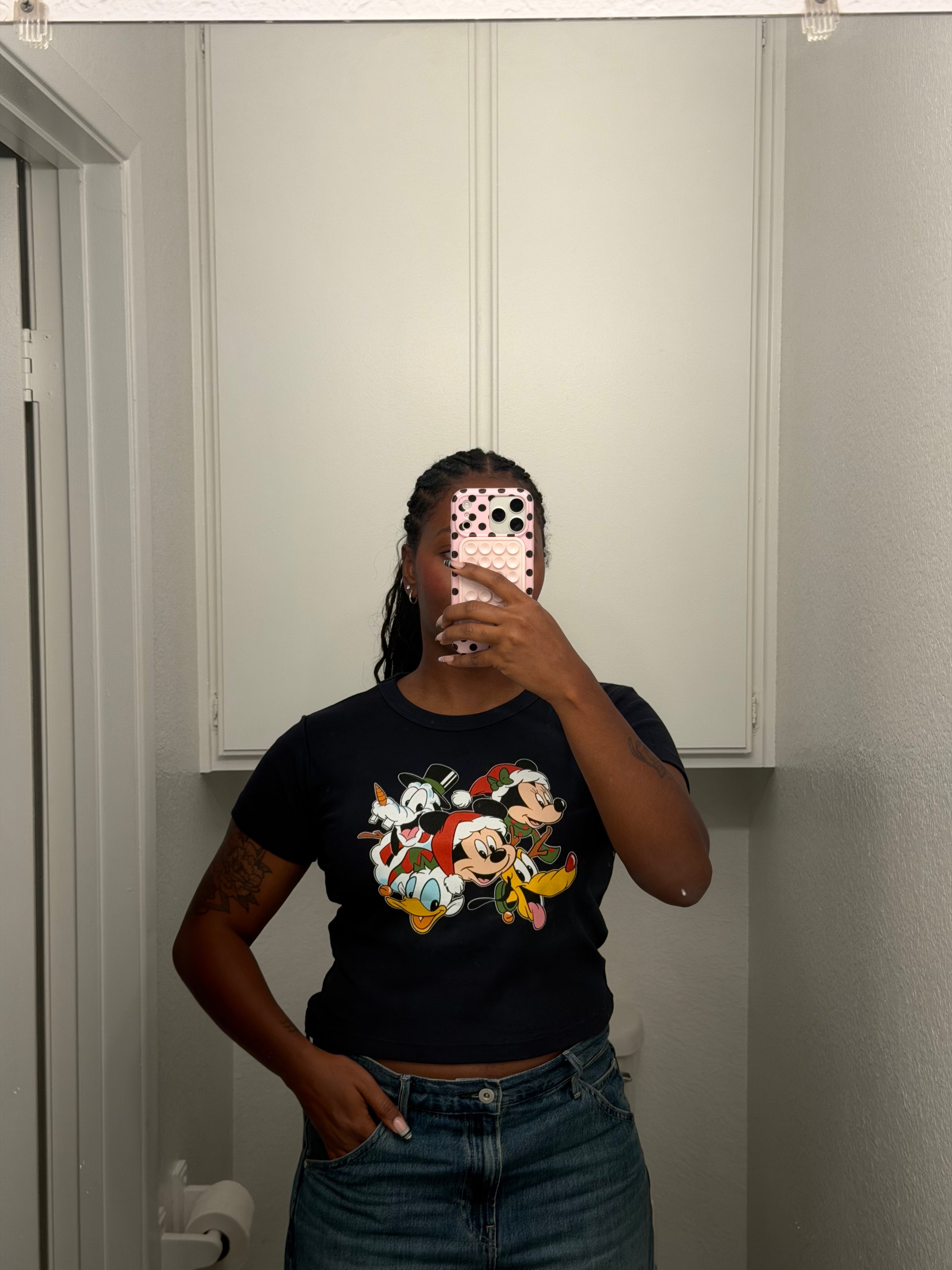"Santa & Friends"- MISPRINT Crop Top