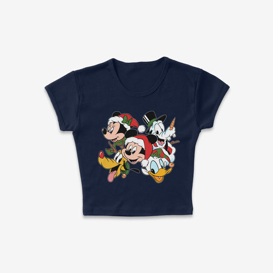 "Santa & Friends"- MISPRINT Baby Tee